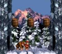 une photo d'Ã©cran de Donkey Kong Country sur Nintendo Super Nes